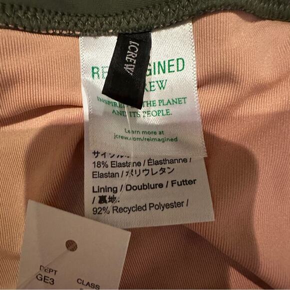 J. Crew V-Neck Plunge One-Piece Swimsuit‎ in Olive Green Sz 24 Plus NEW - Picture 5 of 7